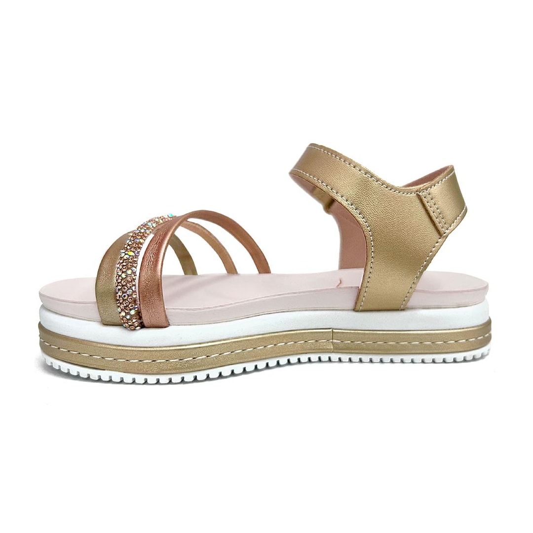 Sandália Mini Sua Cia 9105.51848 Light Gold