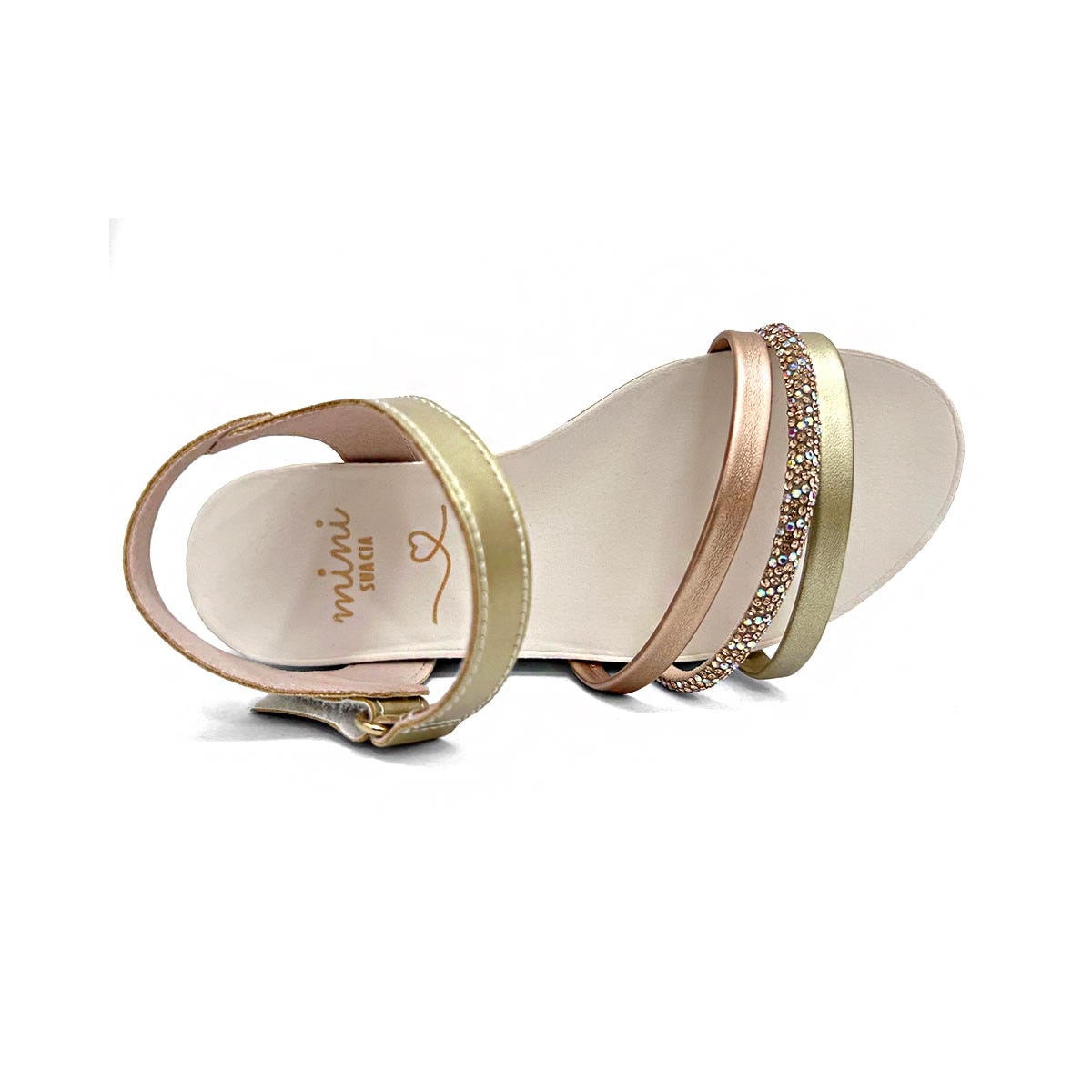 Sandália Mini Sua Cia 9105.51848 Light Gold Sandália Mini Sua Cia 9105.51848 Light Gold