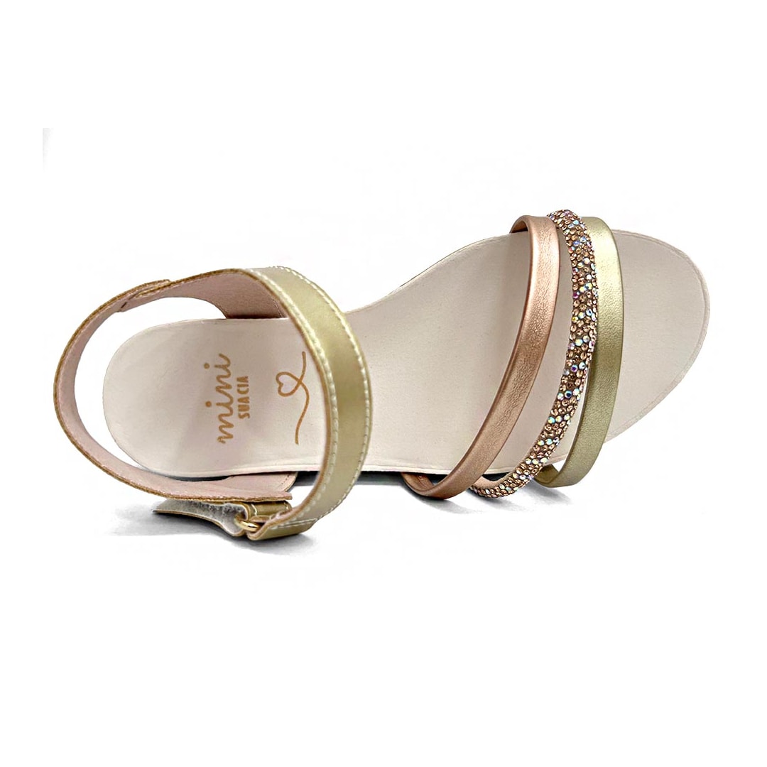 Sandália Mini Sua Cia 9105.51848 Light Gold