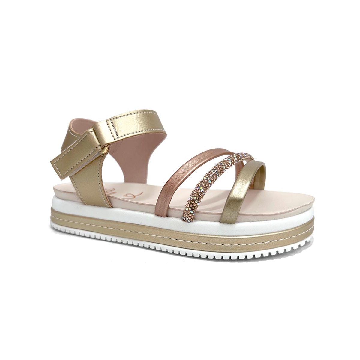 Sandália Mini Sua Cia 9105.51848 Light Gold Sandália Mini Sua Cia 9105.51848 Light Gold