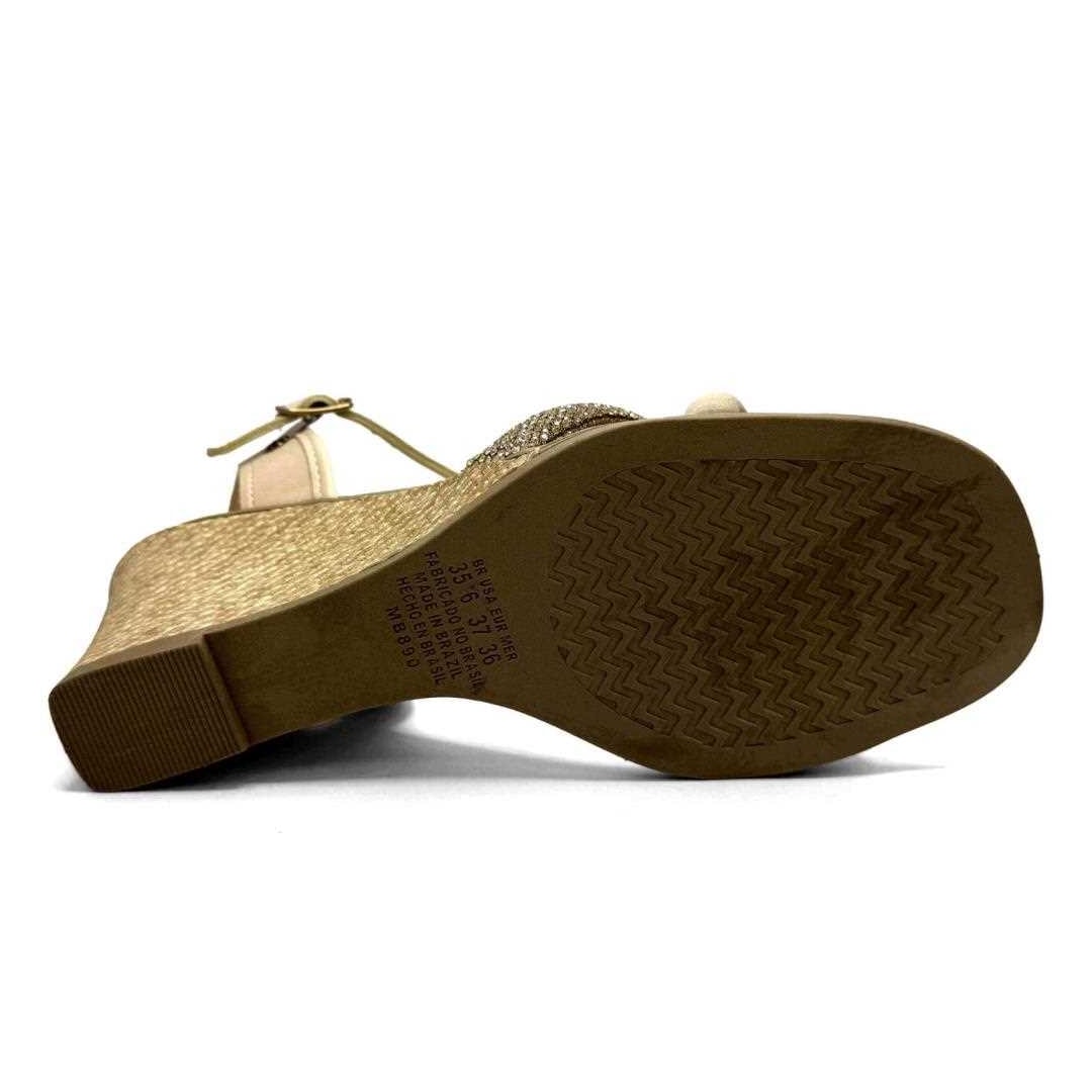 Sandália Mississipi Anabela Mb893 Cotton
