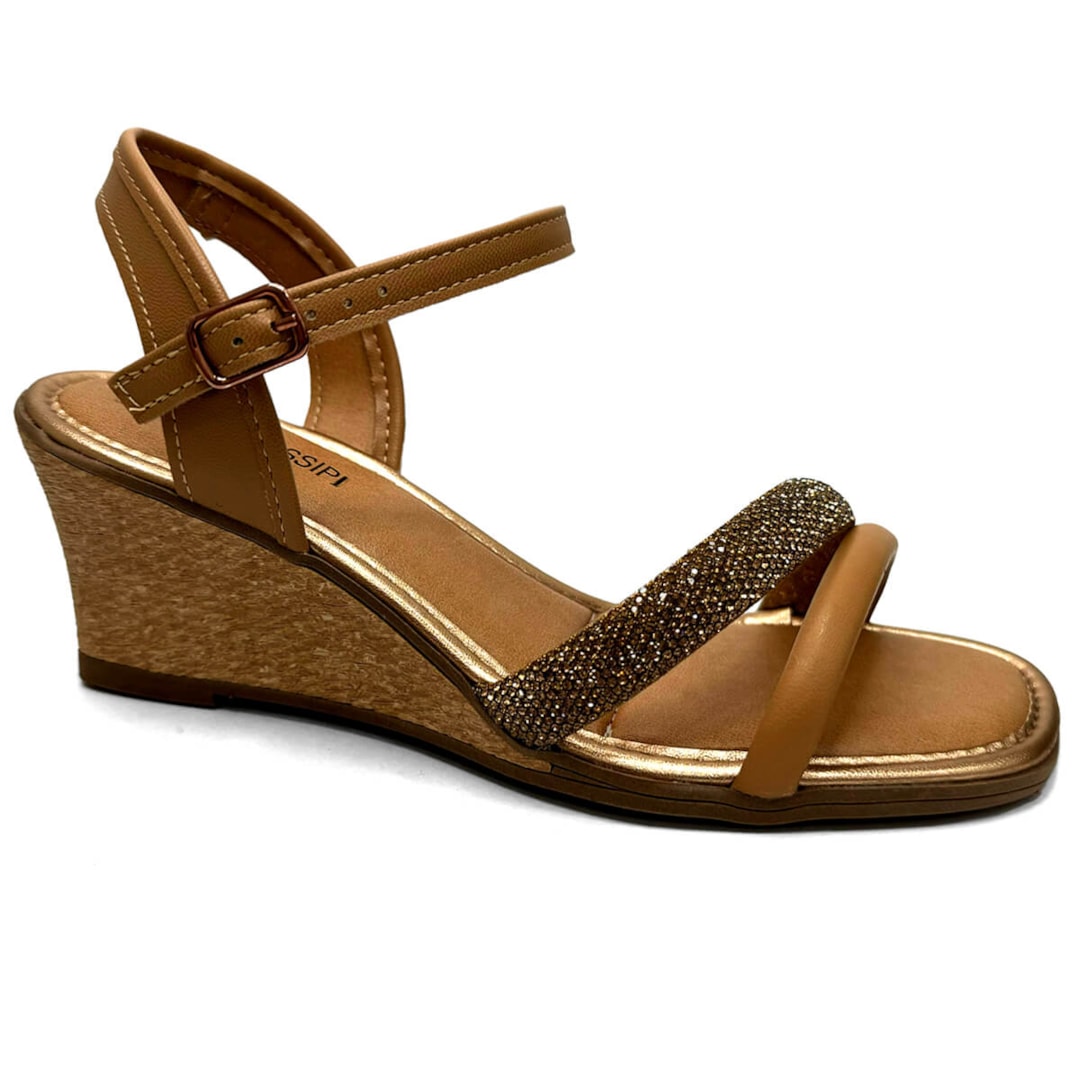 Sandália Mississipi Anabela Mb893 Mel Sandália Mississipi Anabela Mb893 Mel