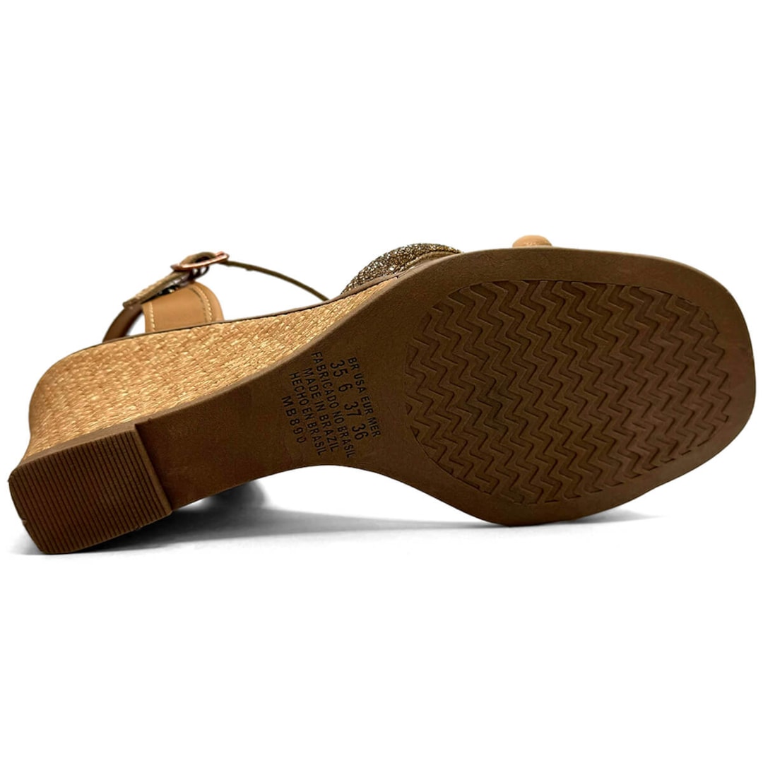 Sandália Mississipi Anabela Mb893 Mel
