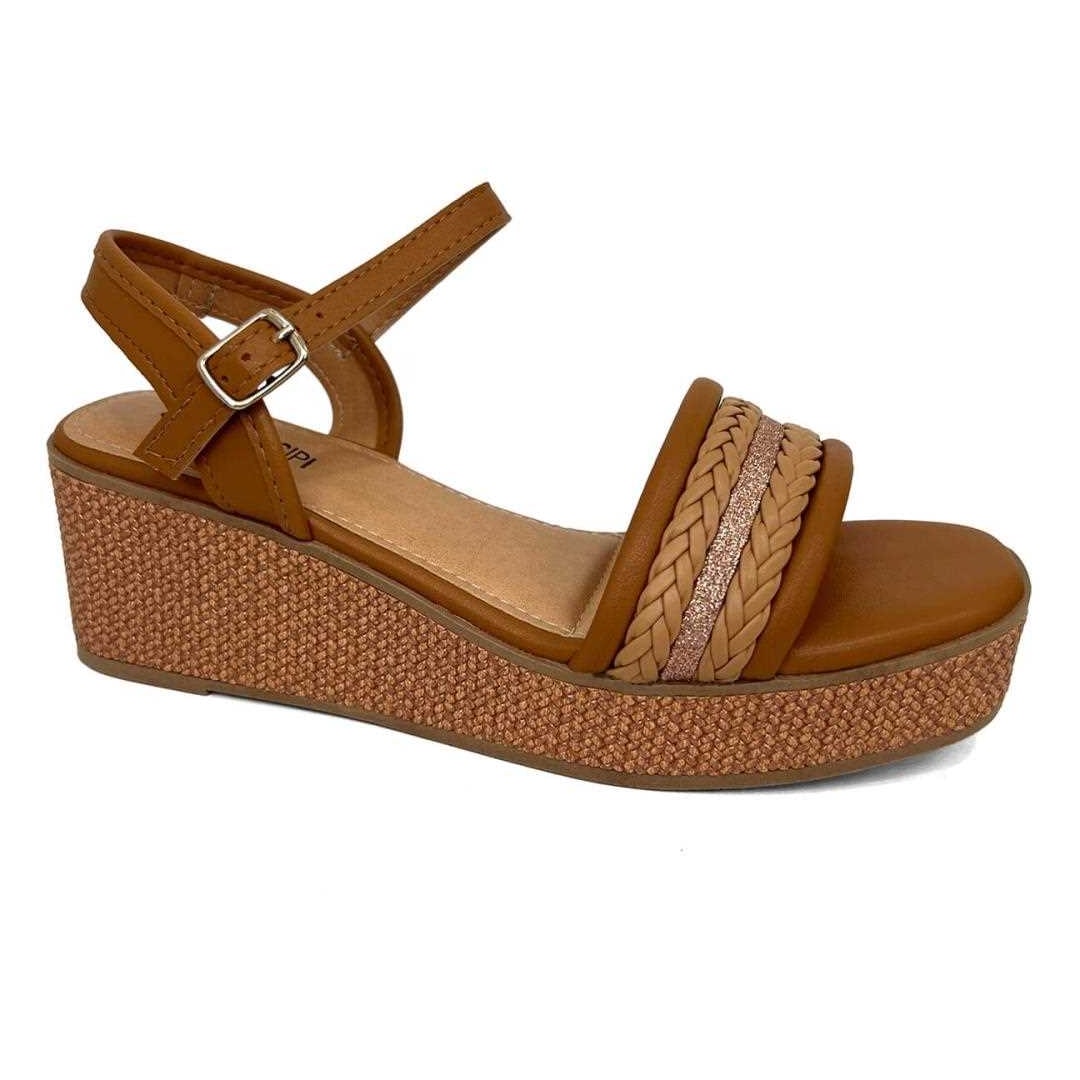 Sandália Mississipi Anabela Mc111 Camel Sandália Mississipi Anabela Mc111 Camel