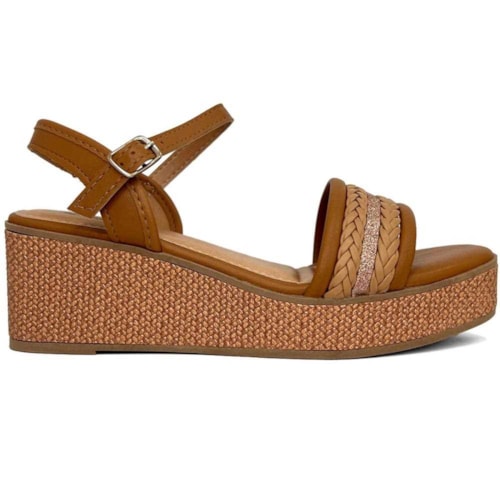 Detalhe - Sandália Mississipi Anabela Mc111 Camel