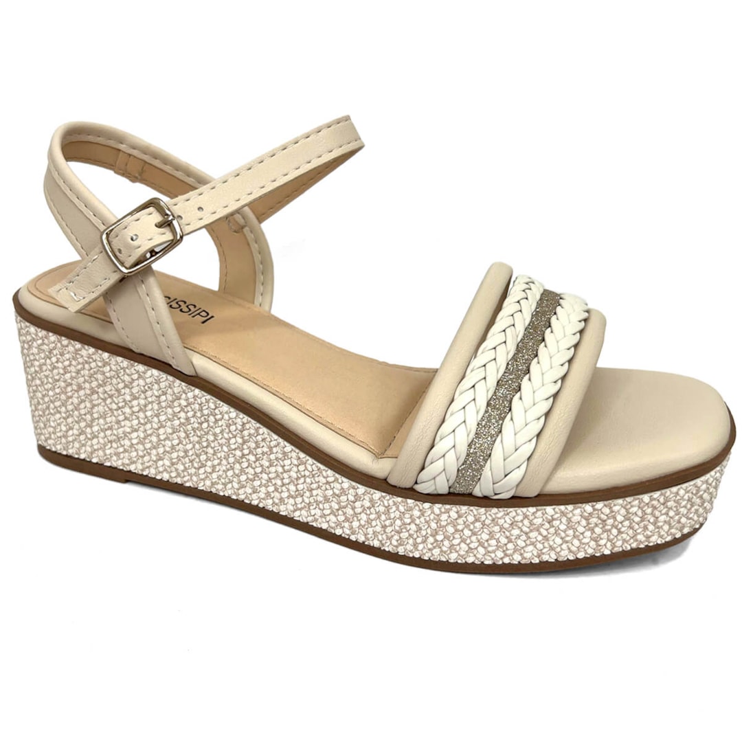 Sandália Mississipi Anabela Mc111 Cotton