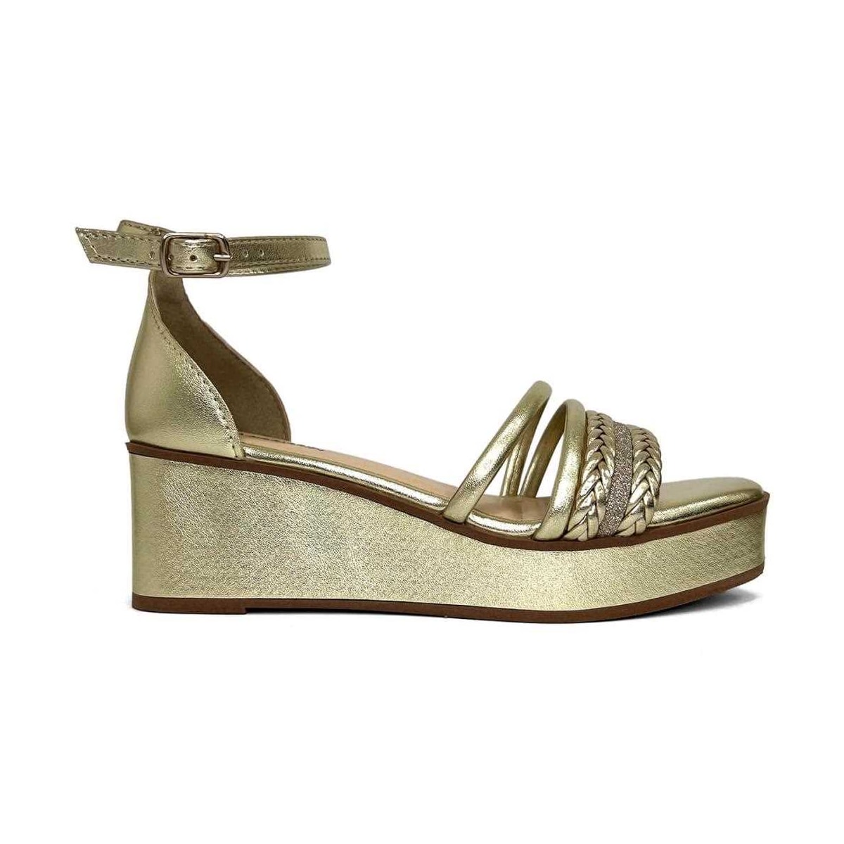 Sandália Mississipi Anabela Mc113 Ouro Light Sandália Mississipi Anabela Mc113 Ouro Light