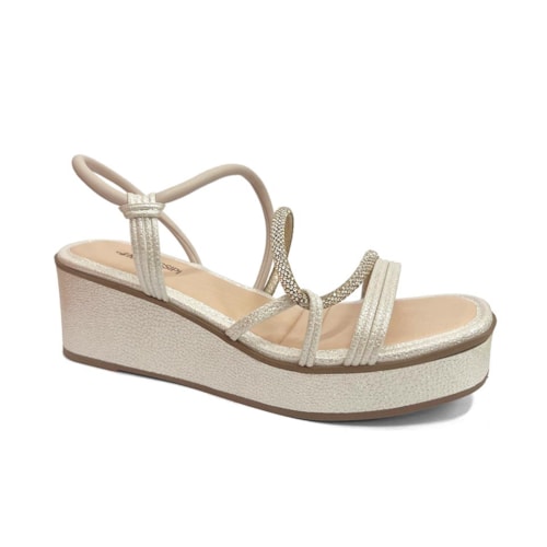 Sandália Mississipi Anabela Me673 Cotton