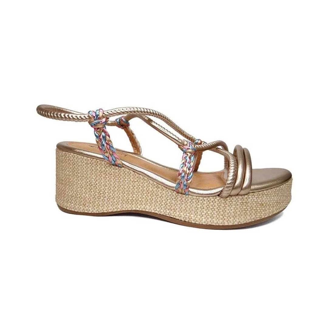 Sandália Mississipi Anabela Q9822 Metal Quartzo
