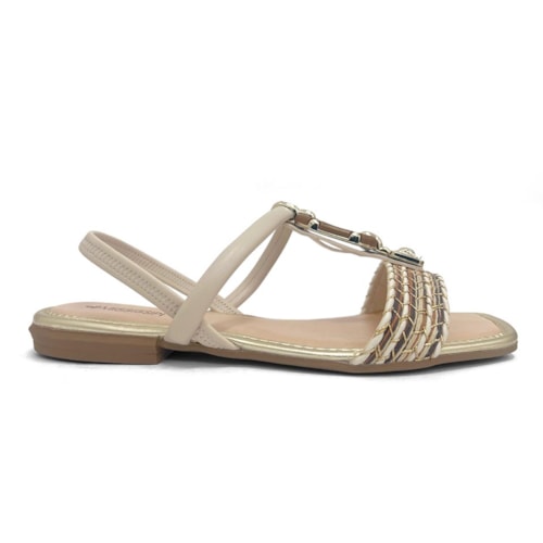 Detalhe - Sandália Mississipi Feminina Rasteira Mf302 Cotton