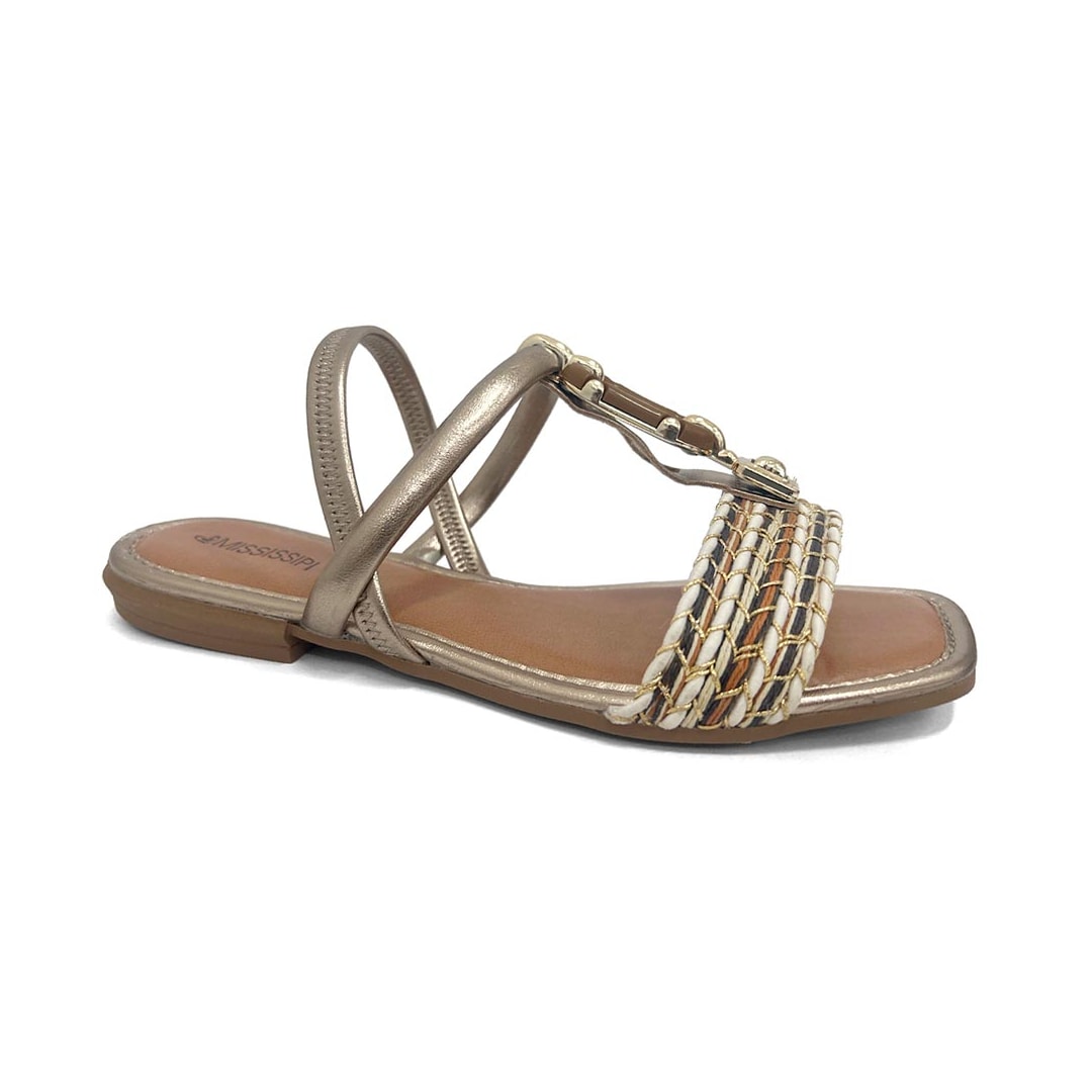 Sandália Mississipi Feminina Rasteira Mf302 Quartz