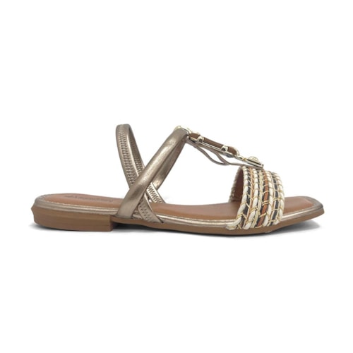 Detalhe - Sandália Mississipi Feminina Rasteira Mf302 Quartz