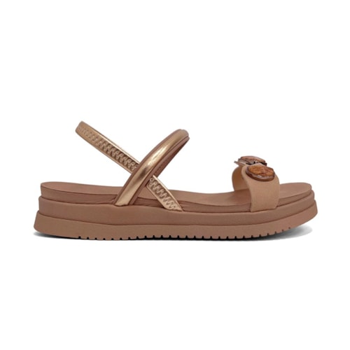 Detalhe - Sandália Mississipi Papete Birken Mf193 Amendoa