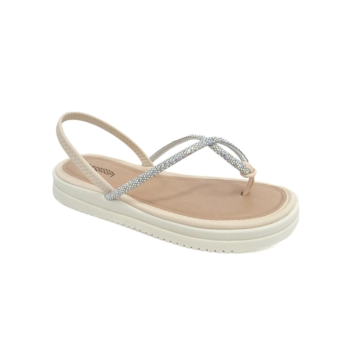 Sandália Mississipi Papete Flat Mi713 Baunilha Sandália Mississipi Papete Flat Mi713 Baunilha