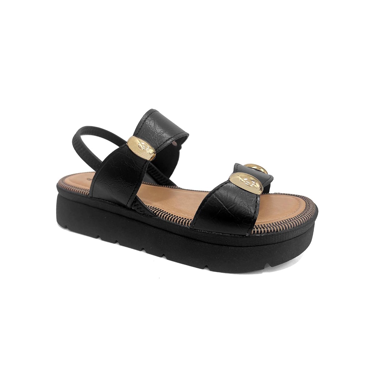 Sandália Mississipi Papete Flat Plataforma Mf992 Preto