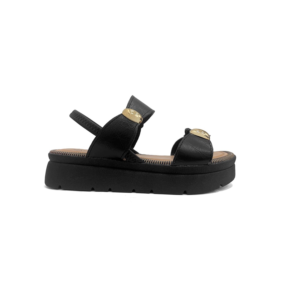 Sandália Mississipi Papete Flat Plataforma Mf992 Preto