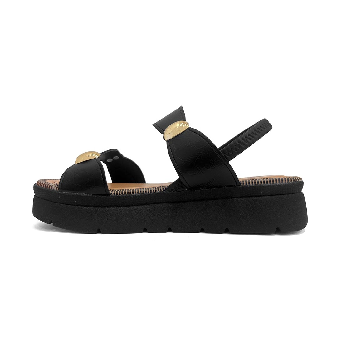 Sandália Mississipi Papete Flat Plataforma Mf992 Preto