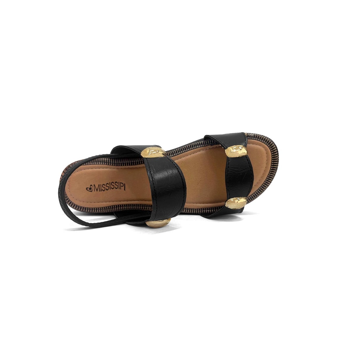 Sandália Mississipi Papete Flat Plataforma Mf992 Preto