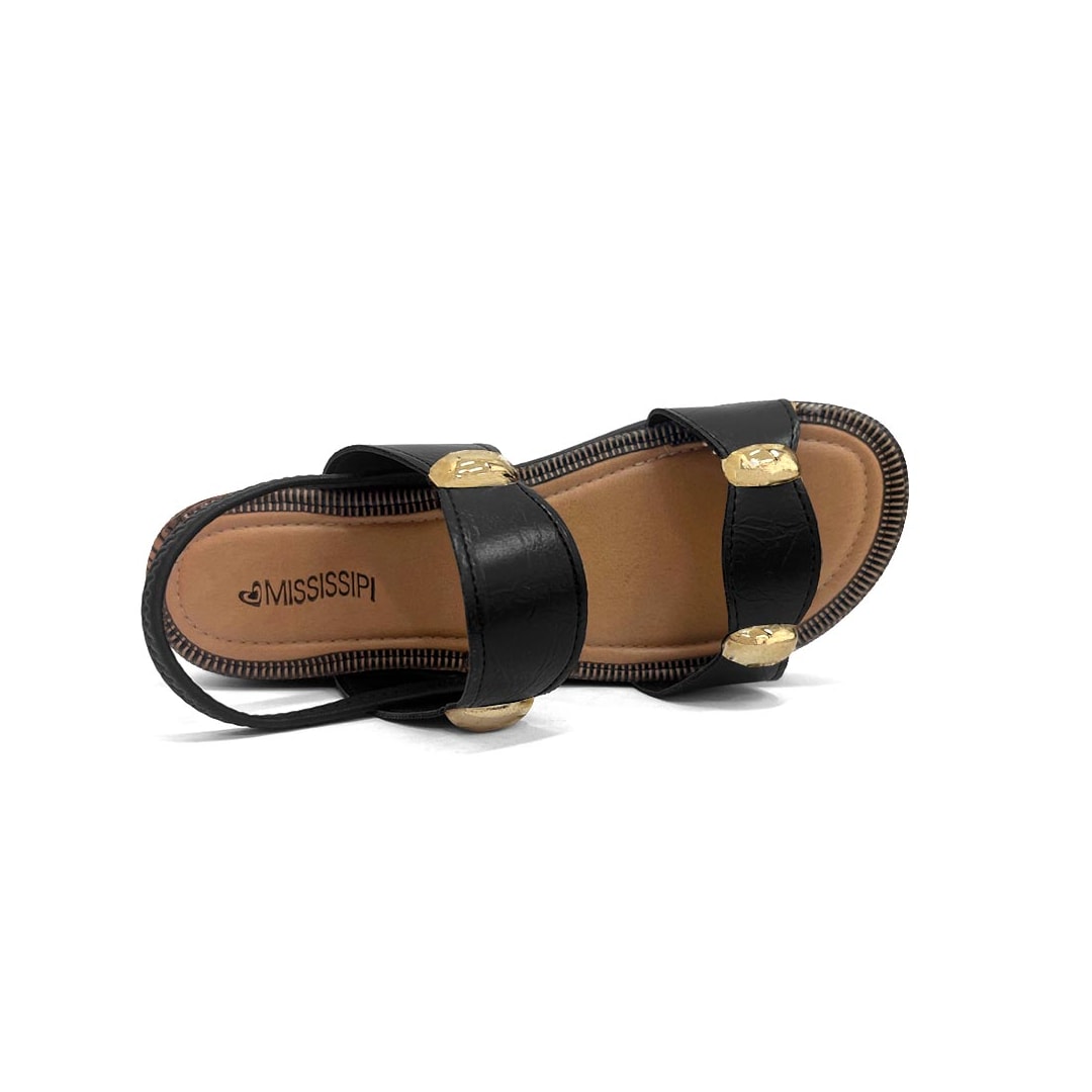Sandália Mississipi Papete Flat Plataforma Mf992 Preto Sandália Mississipi Papete Flat Plataforma Mf992 Preto