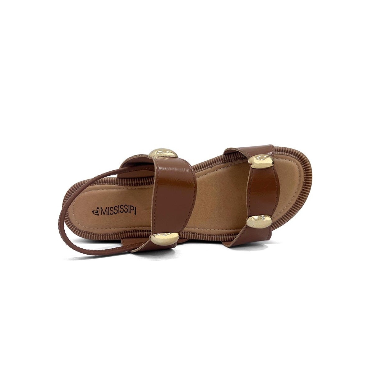 Sandália Mississipi Papete Flat Plataforma Mf992 Tabaco