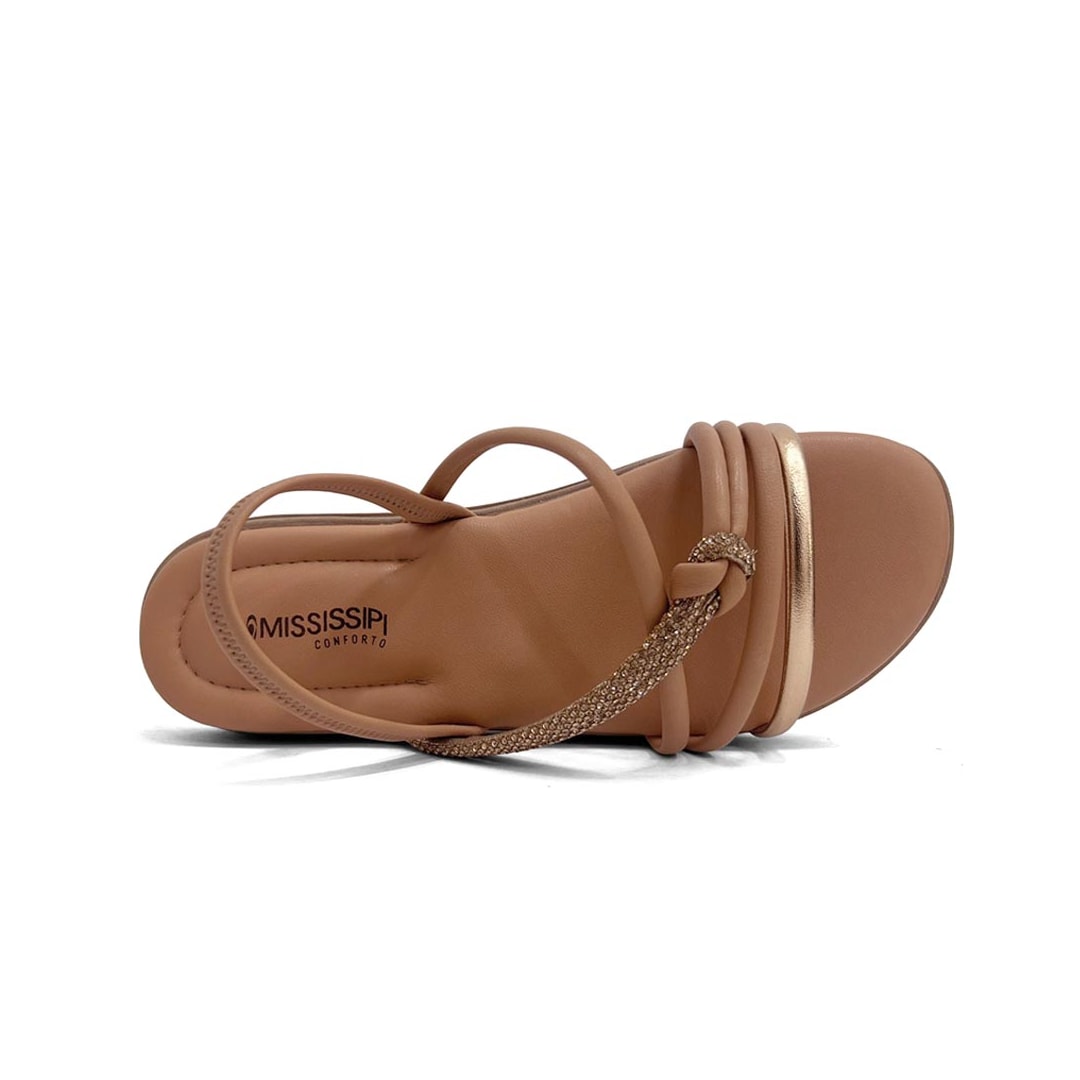 Sandália Mississipi Papete Flatform Mb512 Rose