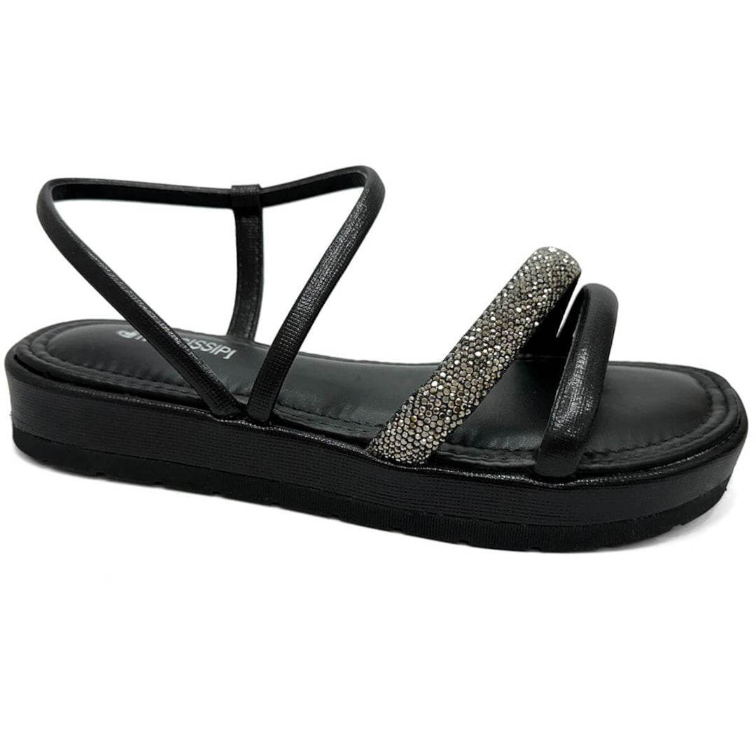 Sandália Mississipi Papete Flatform Mb812 Preto