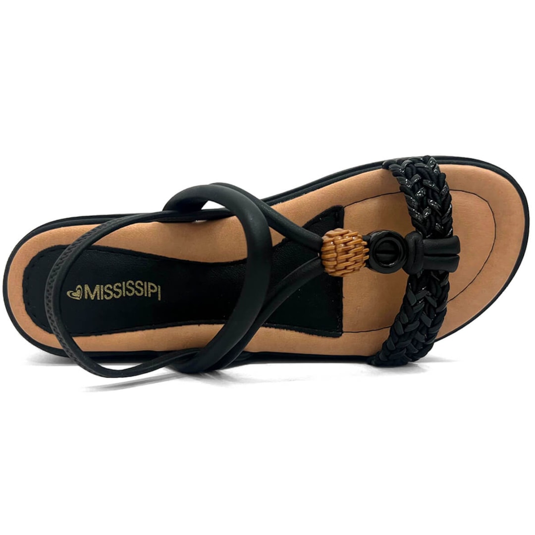 Sandália Mississipi Papete Mb083 Preto