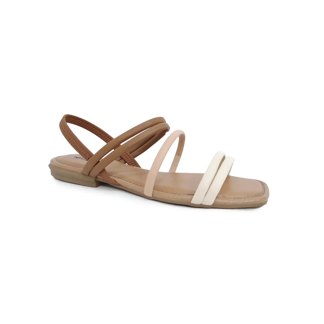 Sandália Mississipi Rasteira Feminina Q4934 Baunilha Sandália Mississipi Rasteira Feminina Q4934 Baunilha