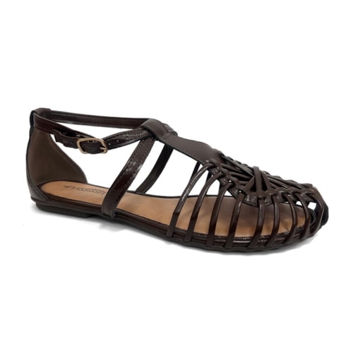 Sandália Mississipi Rasteira Mf561 Cacau