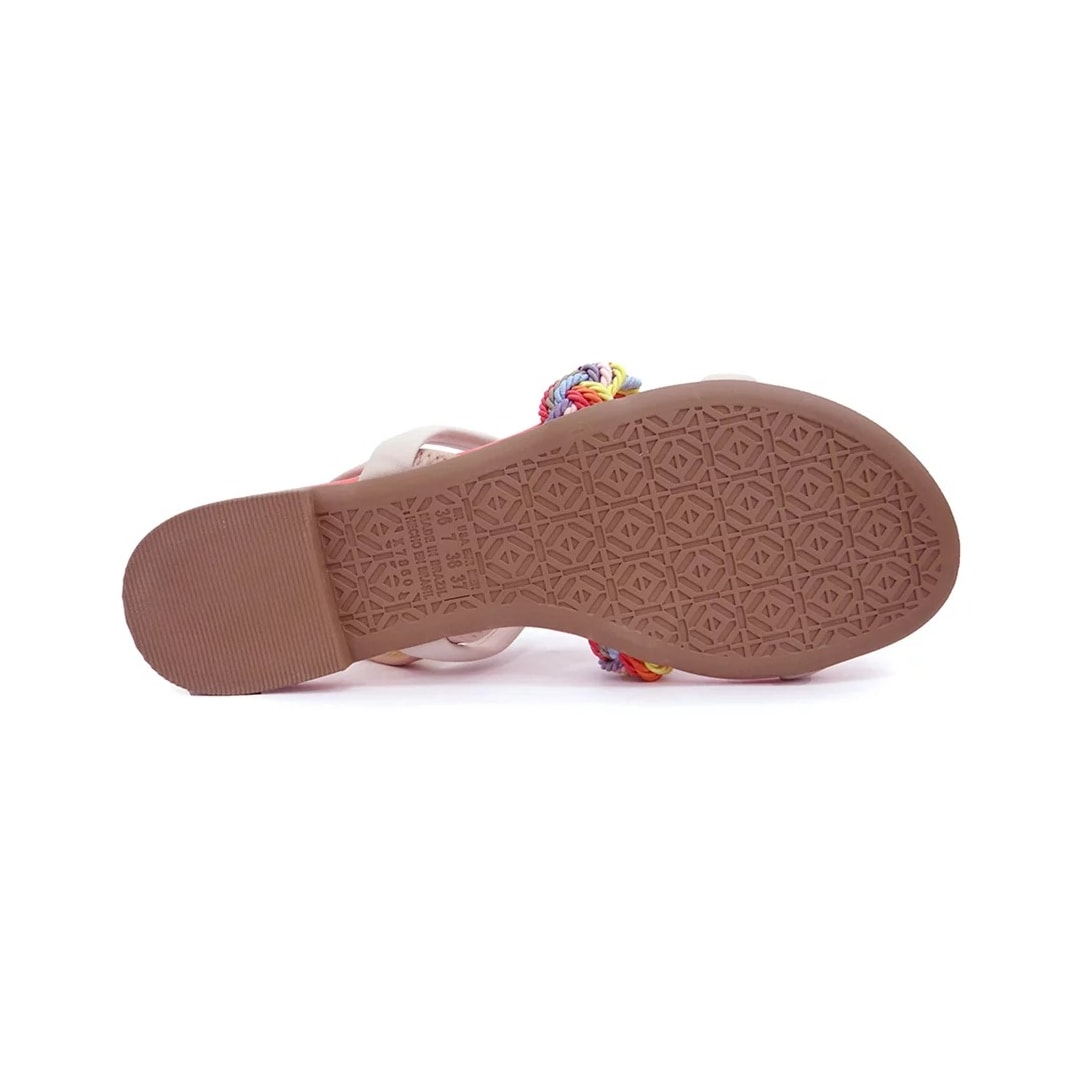 Sandália Mississipi Rasteira Q7152 Aveia/Laranja/Azul Sandália Mississipi Rasteira Q7152 Aveia/Laranja/Azul