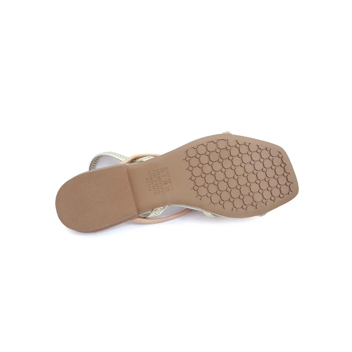 Sandália Mississipi Rasteira Q8362 Champagne/Mel Sandália Mississipi Rasteira Q8362 Champagne/Mel