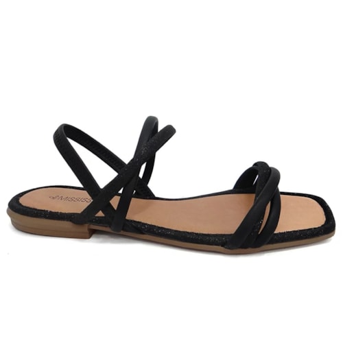 Sandalia Mississipi Rasteira Q9662 Preto