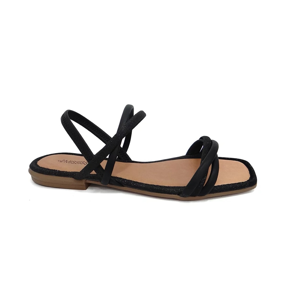 Sandália Mississipi Rasteira Q9662 Preto