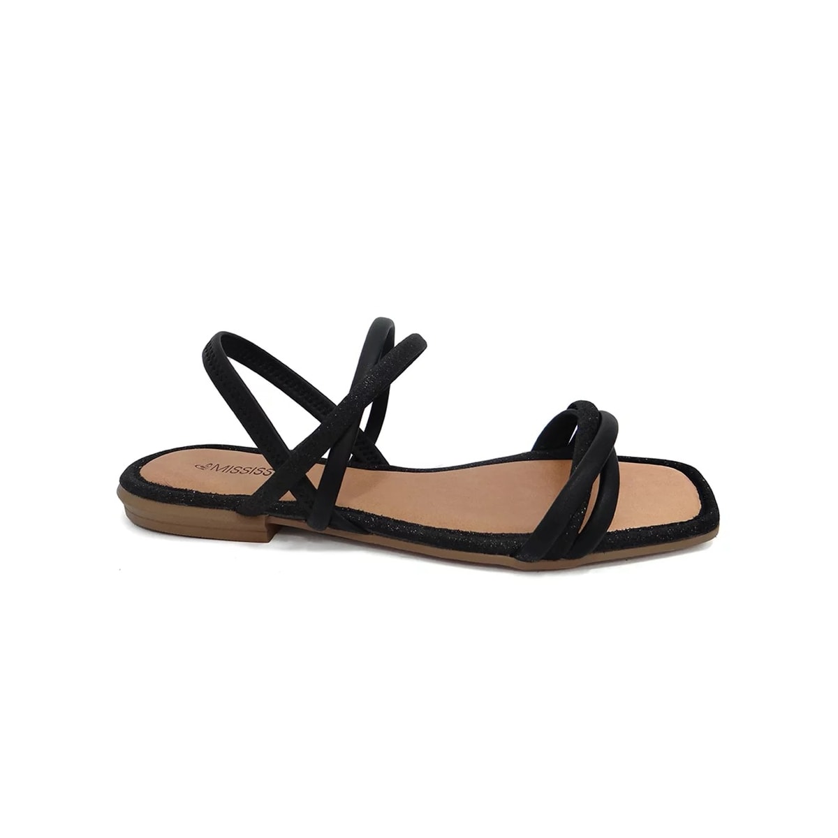 Sandália Mississipi Rasteira Q9662 Preto Sandália Mississipi Rasteira Q9662 Preto