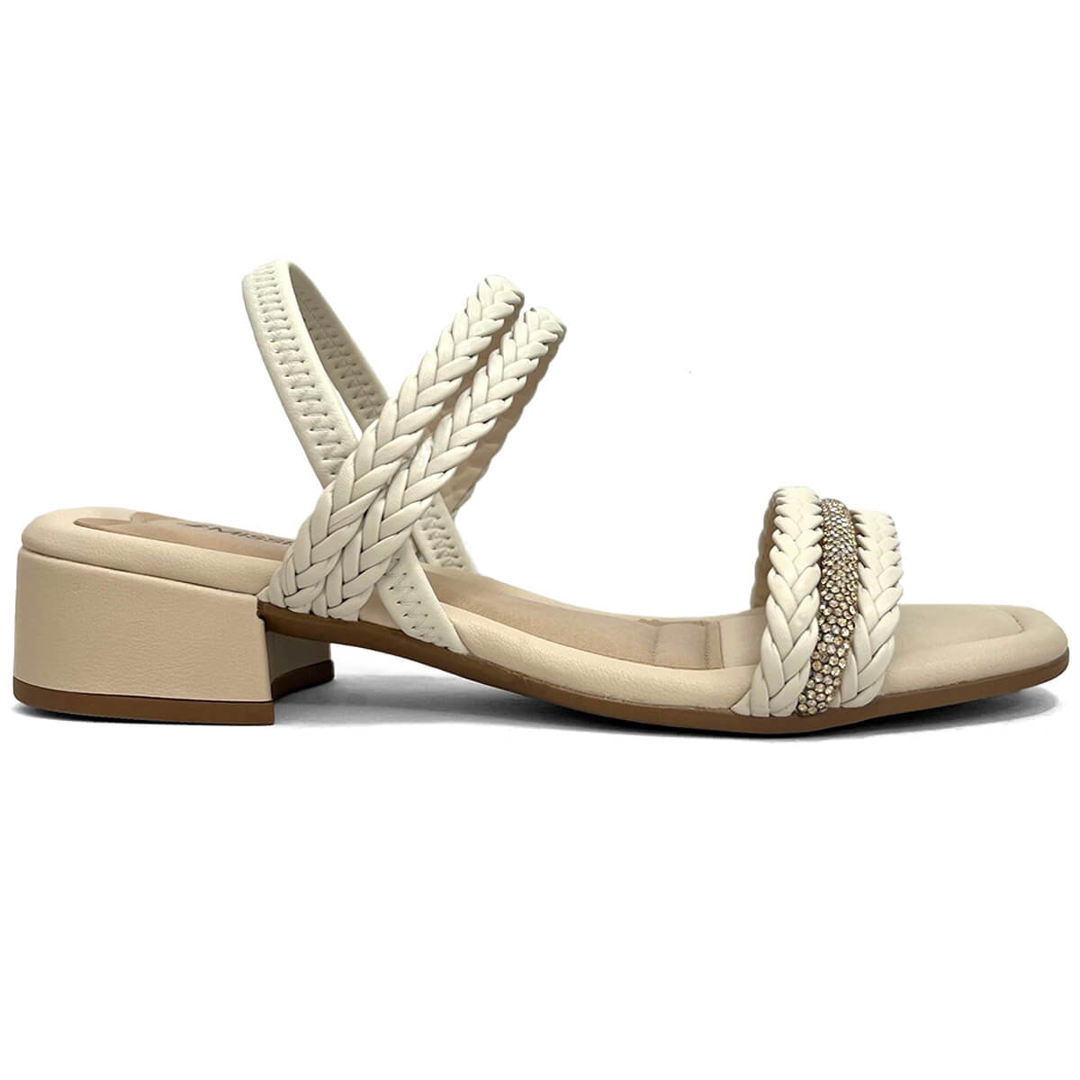 Sandália Mississipi Salto Baixo Mb802 Cotton Sandália Mississipi Salto Baixo Mb802 Cotton