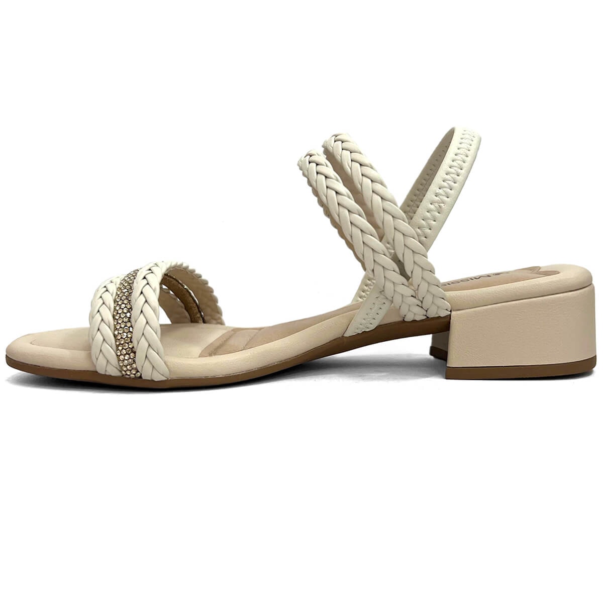 Sandália Mississipi Salto Baixo Mb802 Cotton Sandália Mississipi Salto Baixo Mb802 Cotton