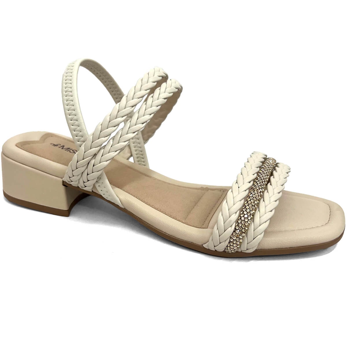 Sandália Mississipi Salto Baixo Mb802 Cotton Sandália Mississipi Salto Baixo Mb802 Cotton