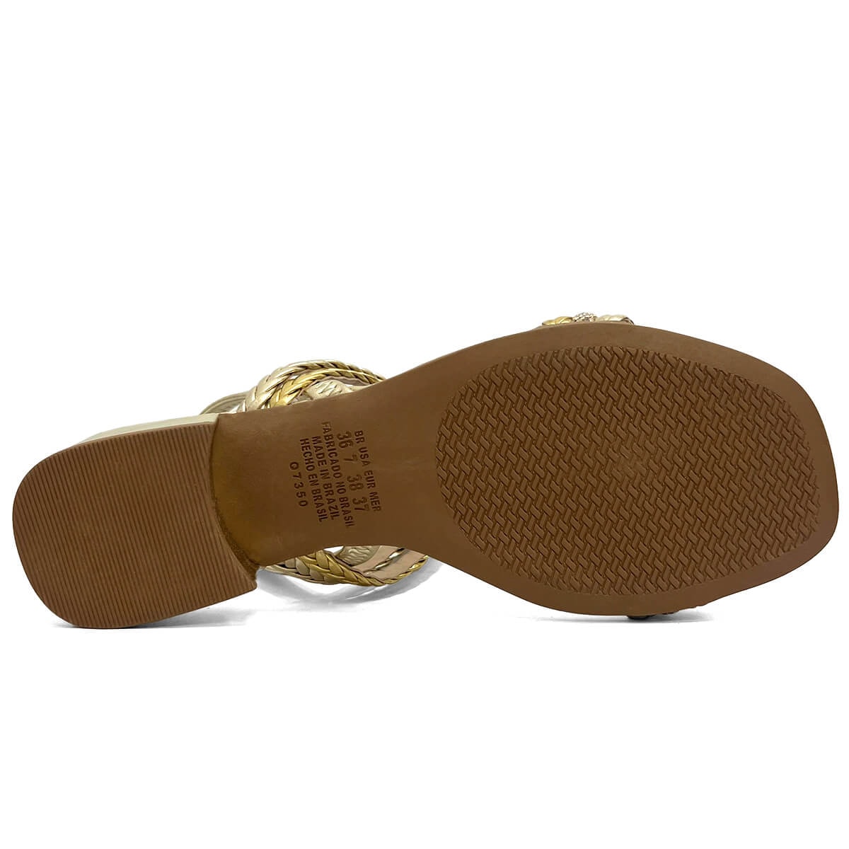 Sandália Mississipi Salto Baixo Mb802 Ouro Light