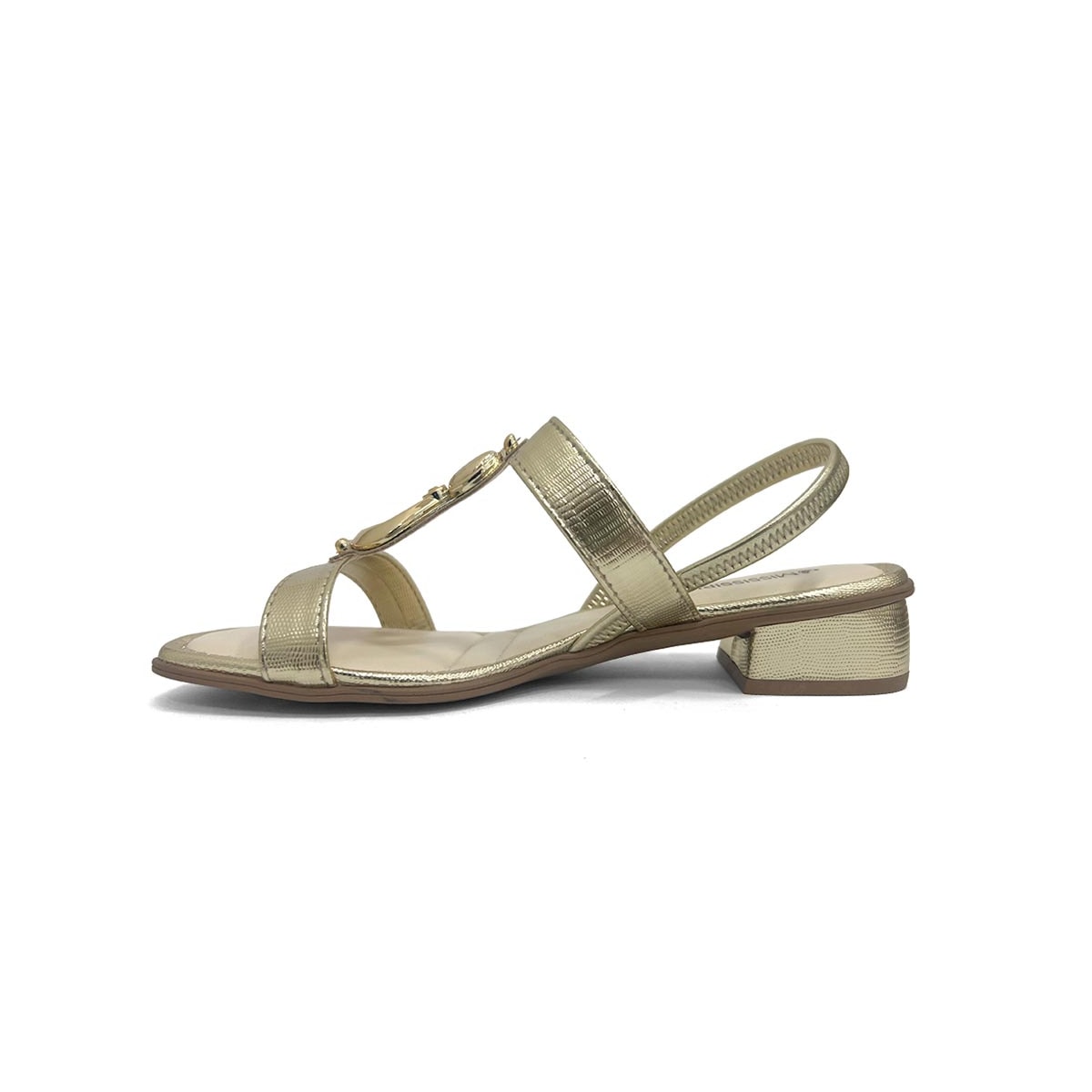 Sandália Mississipi Salto Baixo Mf893 Ouro Light Sandália Mississipi Salto Baixo Mf893 Ouro Light