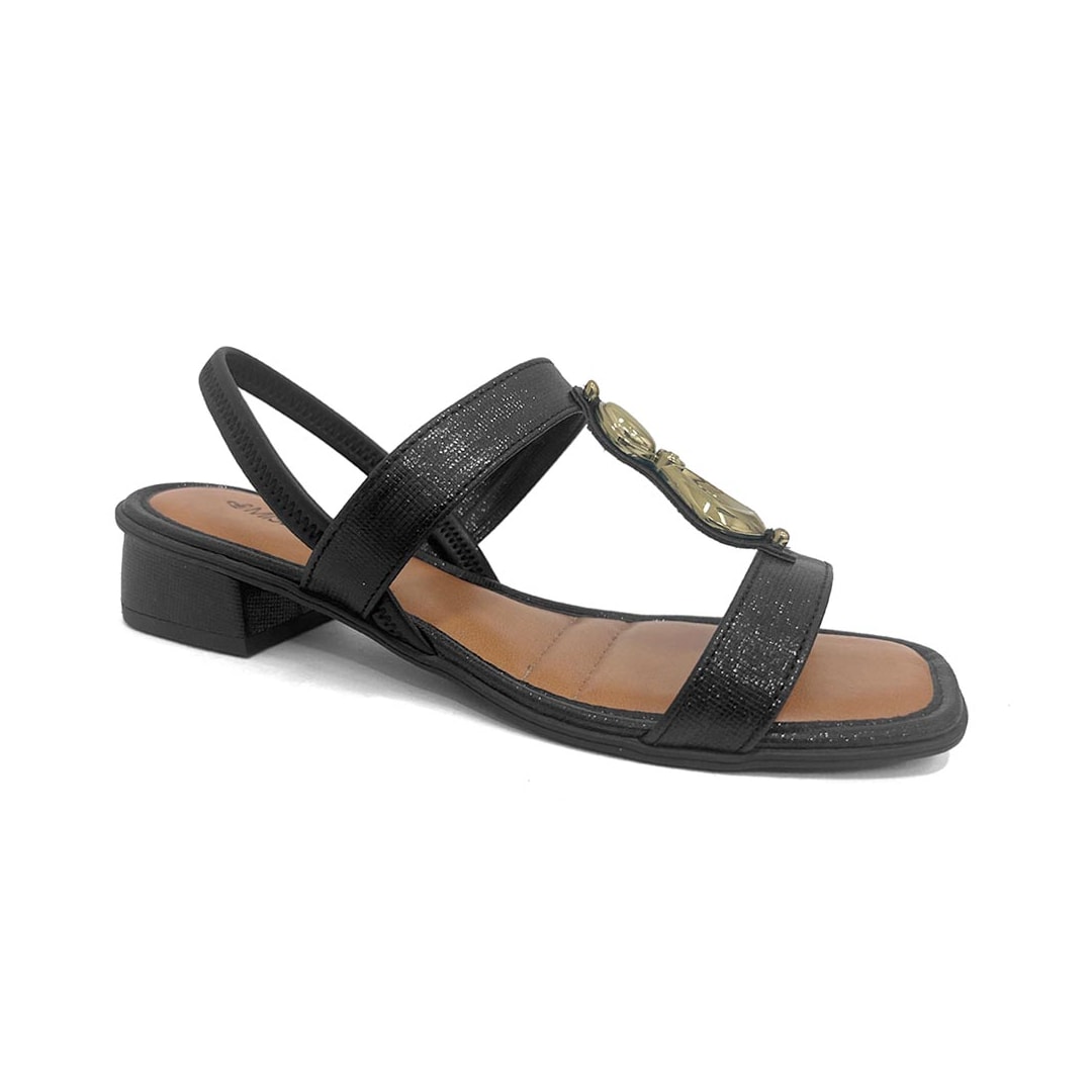 Sandália Mississipi Salto Baixo Mf893 Preto
