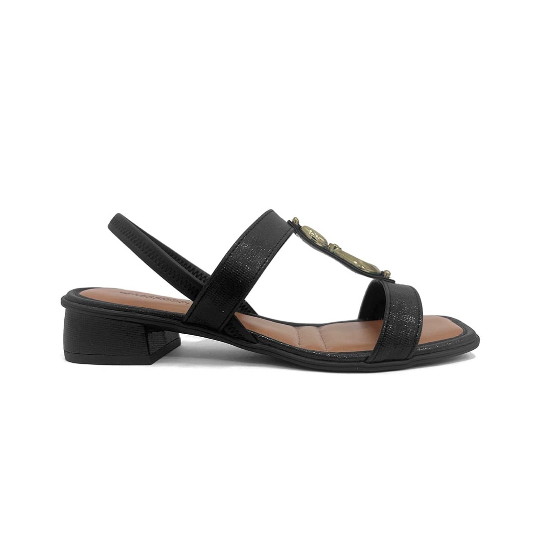 Sandália Mississipi Salto Baixo Mf893 Preto