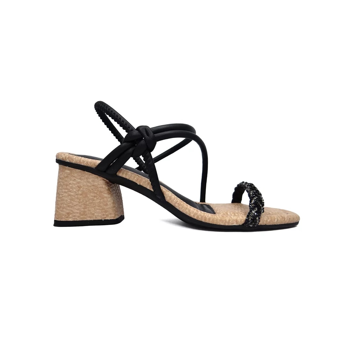 Sandália Mississipi Salto Bloco Medio Q9703 Preto Sandália Mississipi Salto Bloco Medio Q9703 Preto