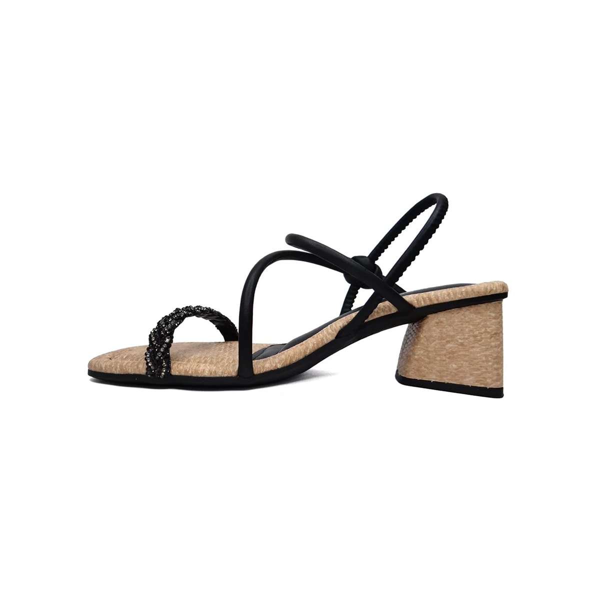 Sandália Mississipi Salto Bloco Medio Q9703 Preto Sandália Mississipi Salto Bloco Medio Q9703 Preto