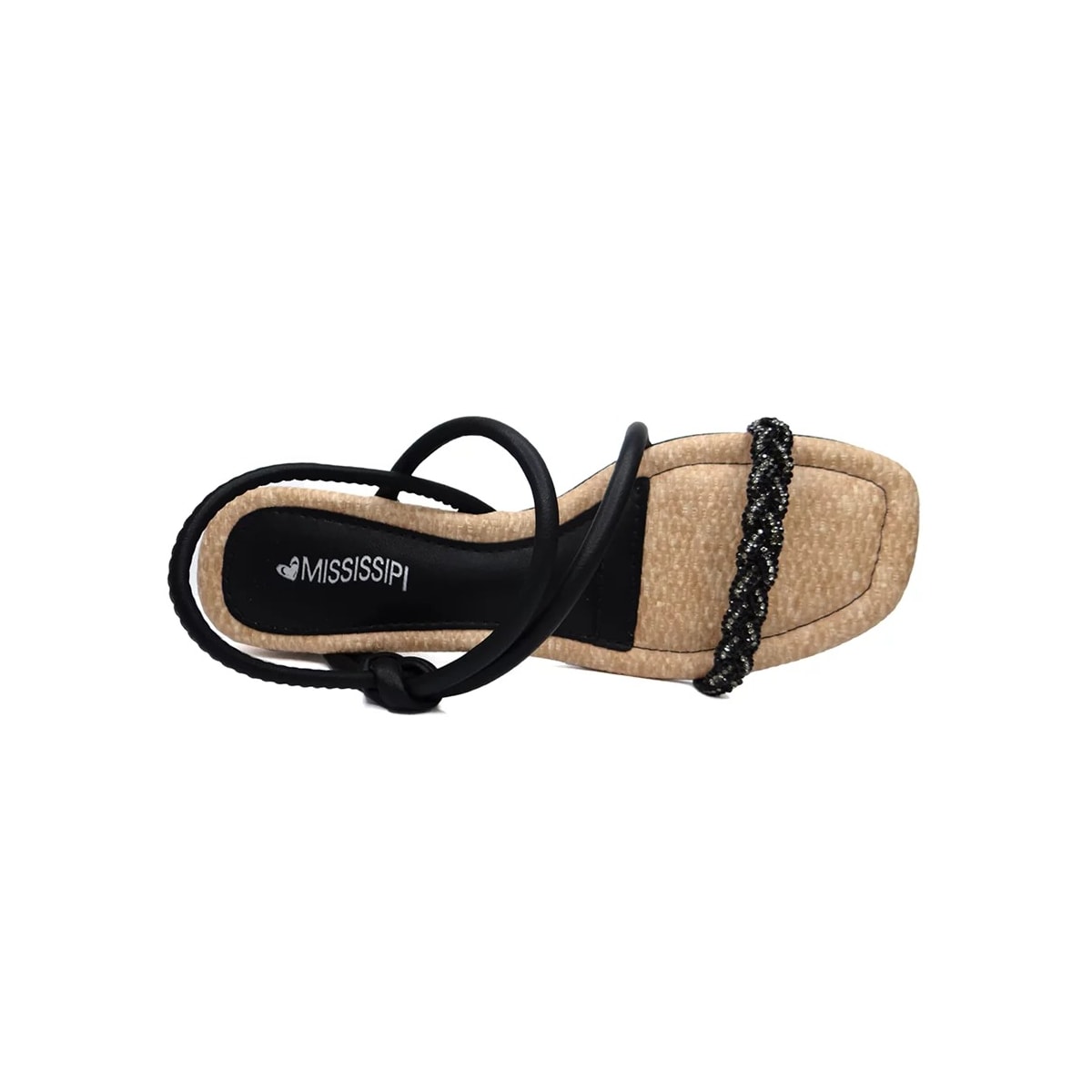 Sandália Mississipi Salto Bloco Medio Q9703 Preto Sandália Mississipi Salto Bloco Medio Q9703 Preto