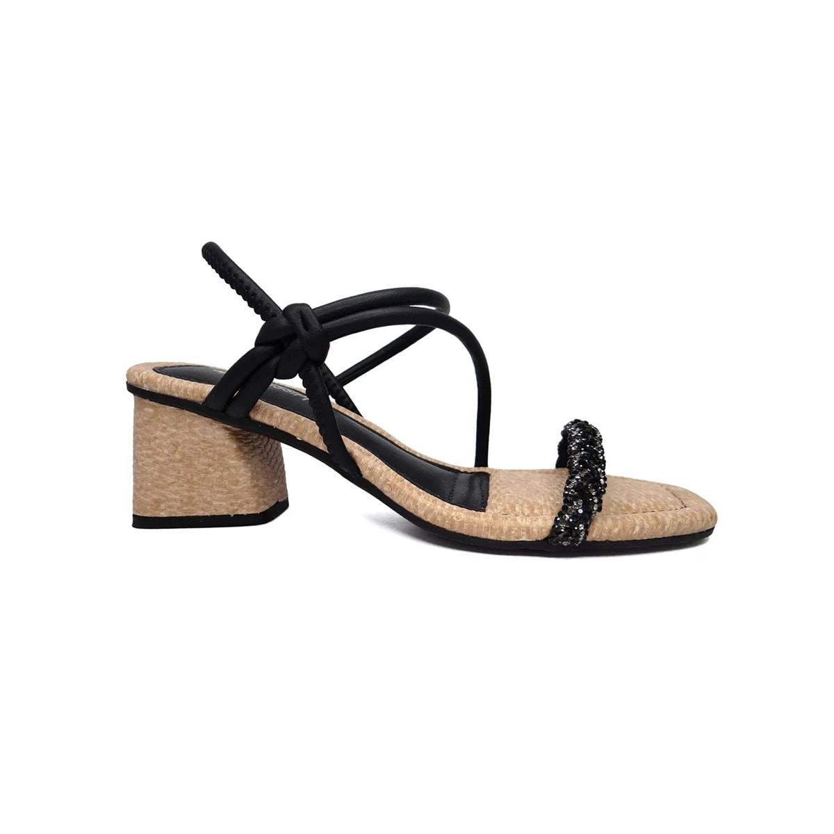 Sandália Mississipi Salto Bloco Medio Q9703 Preto Sandália Mississipi Salto Bloco Medio Q9703 Preto