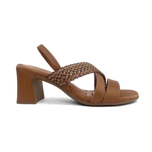 Detalhe - Sandália Mississipi Salto Bloco Mf941 Camel