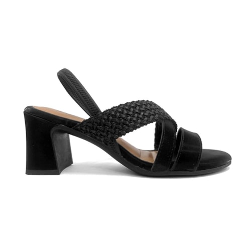 Detalhe - Sandália Mississipi Salto Bloco Mf941 Preto