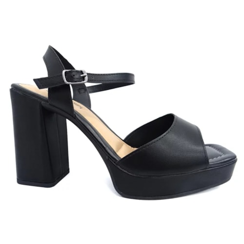 Sandália Mississipi Salto Bloco Q7232 Preto