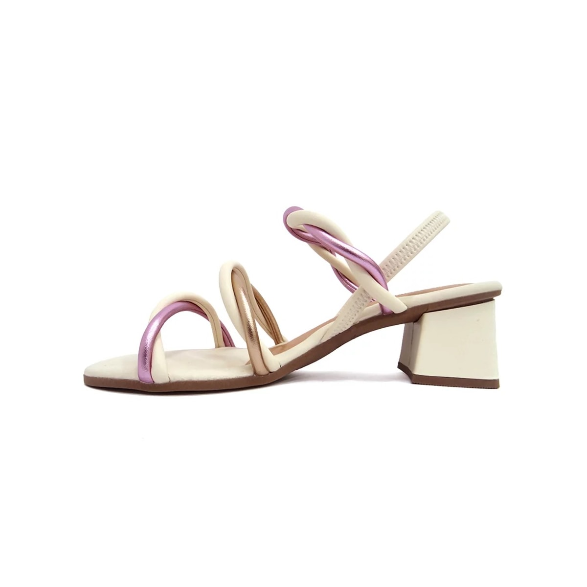 Sandália Mississipi Salto Bloco Q8192 Rosa Claro Sandália Mississipi Salto Bloco Q8192 Rosa Claro