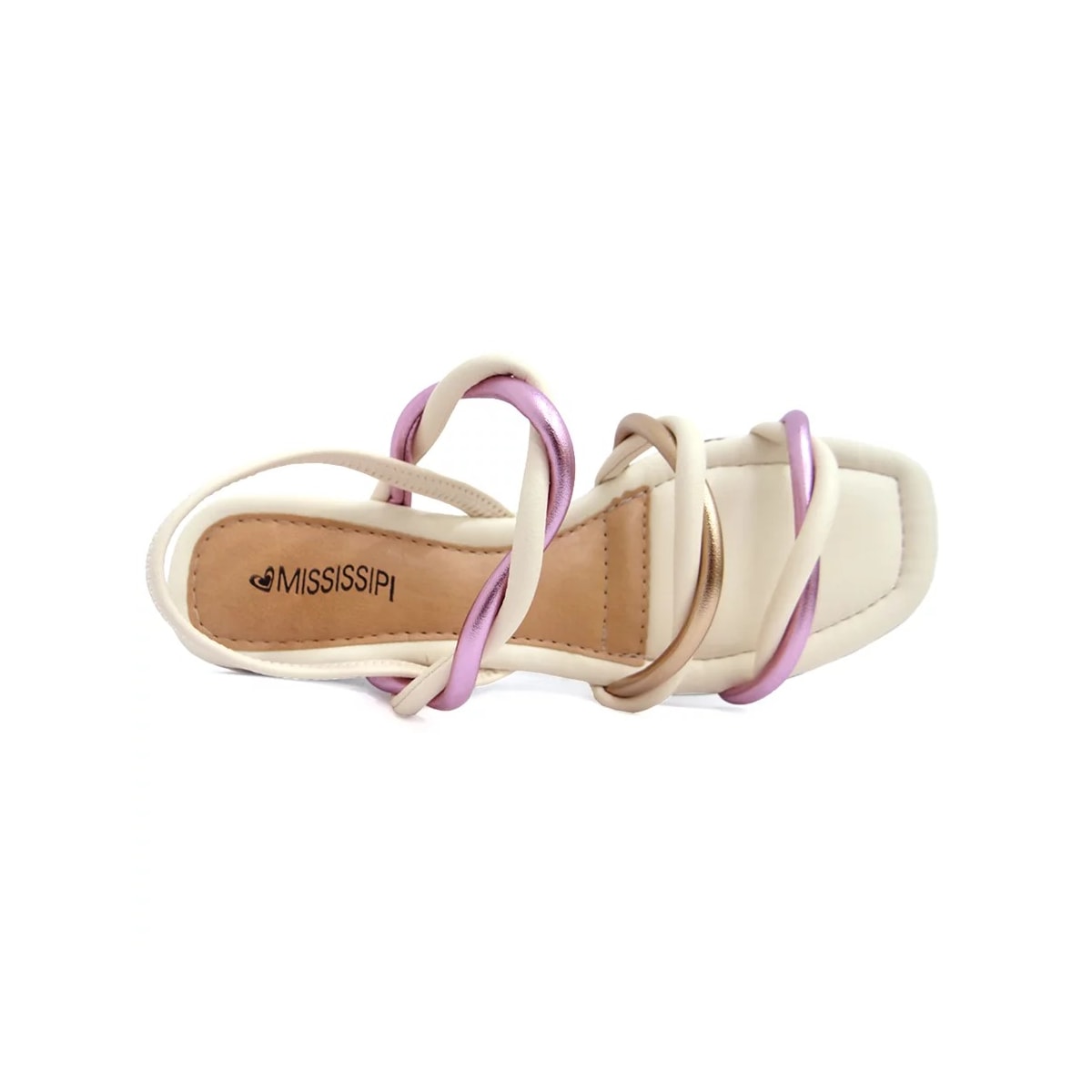 Sandália Mississipi Salto Bloco Q8192 Rosa Claro Sandália Mississipi Salto Bloco Q8192 Rosa Claro